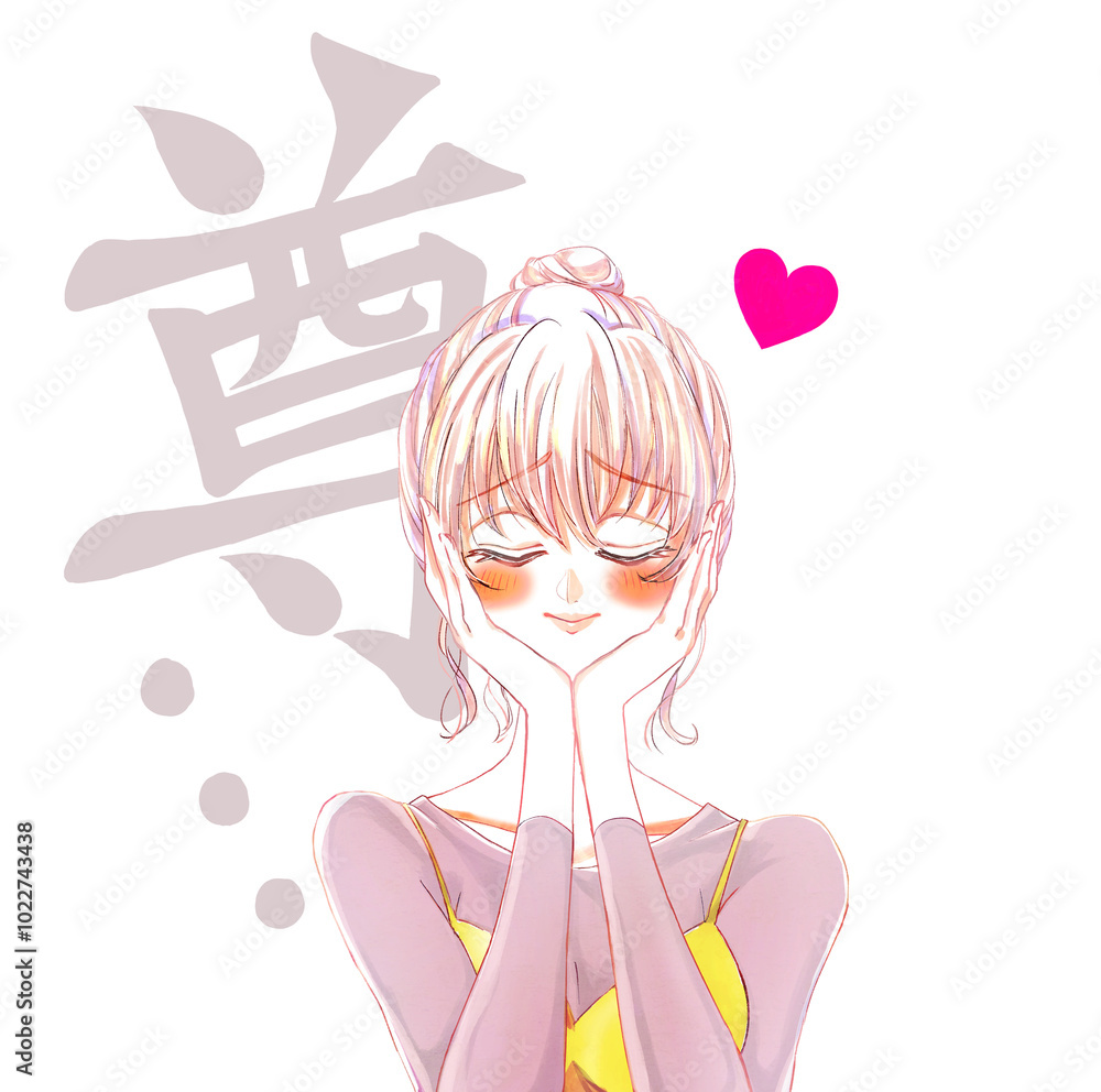 尊さにときめく女性 尊さにときめく女性