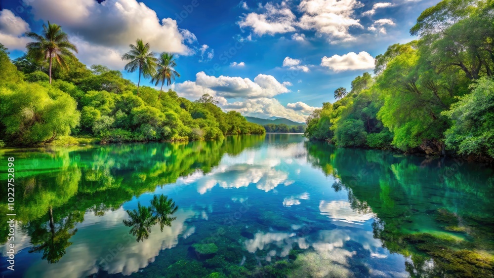 Serene Silba Landscape with Calm Waters and Lush Greenery Capturing Nature's Tranquility and Beauty Serene Silba Landscape with Calm Waters and Lush Greenery Capturing Nature's Tranquility and Beauty