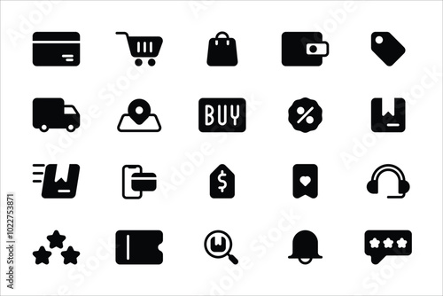 Shopping and Ecommerce icon design