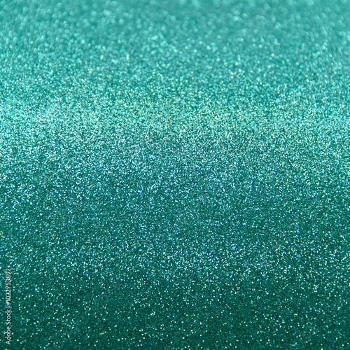 Glamorous glittering Background texture with sequins. Tiffany color.
