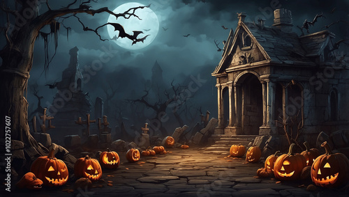 Halloween Illustration Background photo