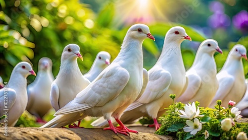 Serene White Dove Images in Various Natural Settings for Peaceful and Inspiring Visuals