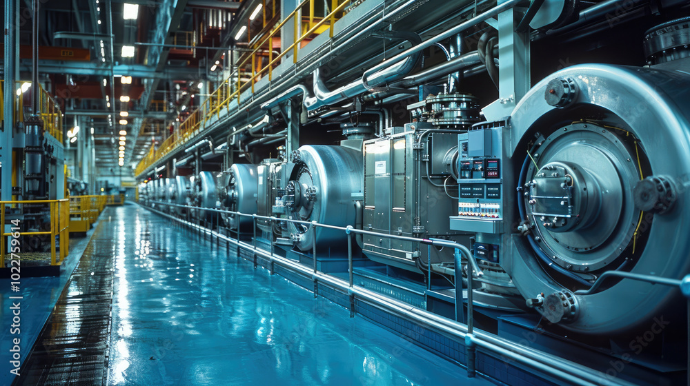 Power unit at a nuclear power plant. Power unit at a nuclear power plant.