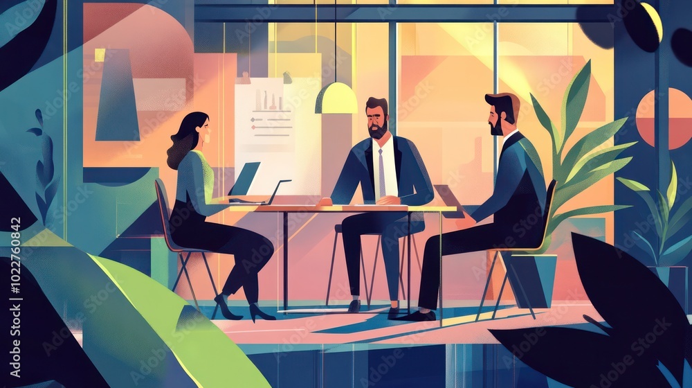 Illustration of venture capital firms investing in high-growth startups, providing funding and strategic guidance to entrepreneurs, illustrations Illustration of venture capital firms investing in high-growth startups, providing funding and strategic guidance to entrepreneurs, illustrations
