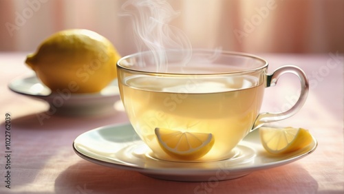 hot tea with lemon