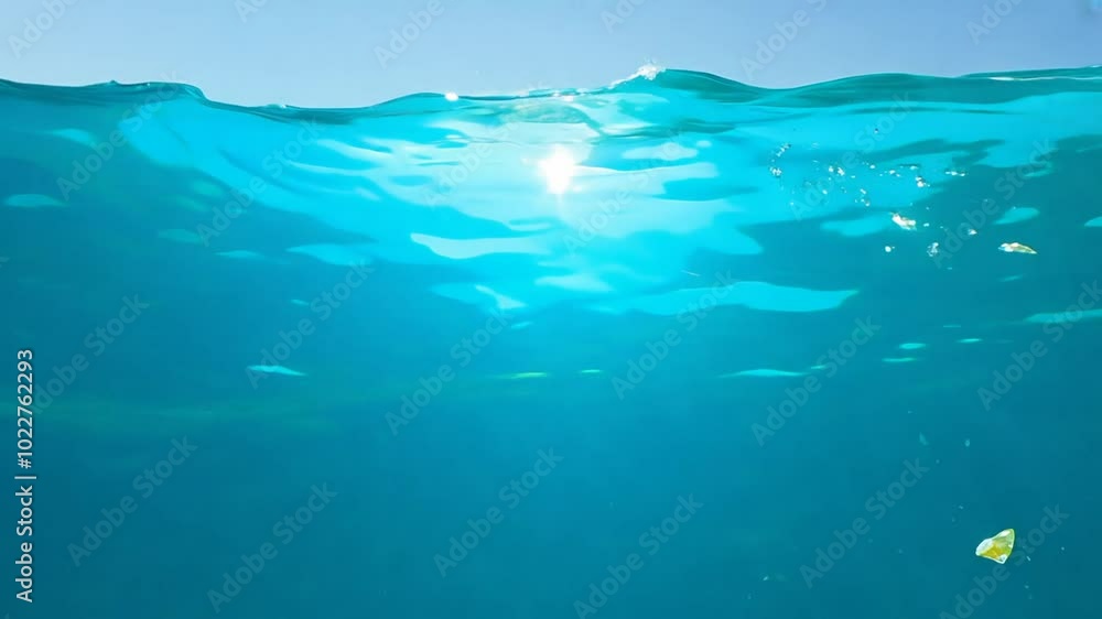 Blue water wave surface, beautiful background with copy space. Fresh drinking water, colorful video. Environmental problems theme
Blue water wave surface, beautiful background with copy space. Fresh drinking water, colorful video. Environmental problems theme