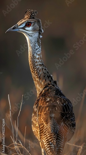 Female Kruger Black Bustard, Eupodotis afra ai generated image photo