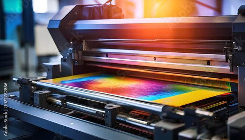 Close-Up of a Digital Printing Machine