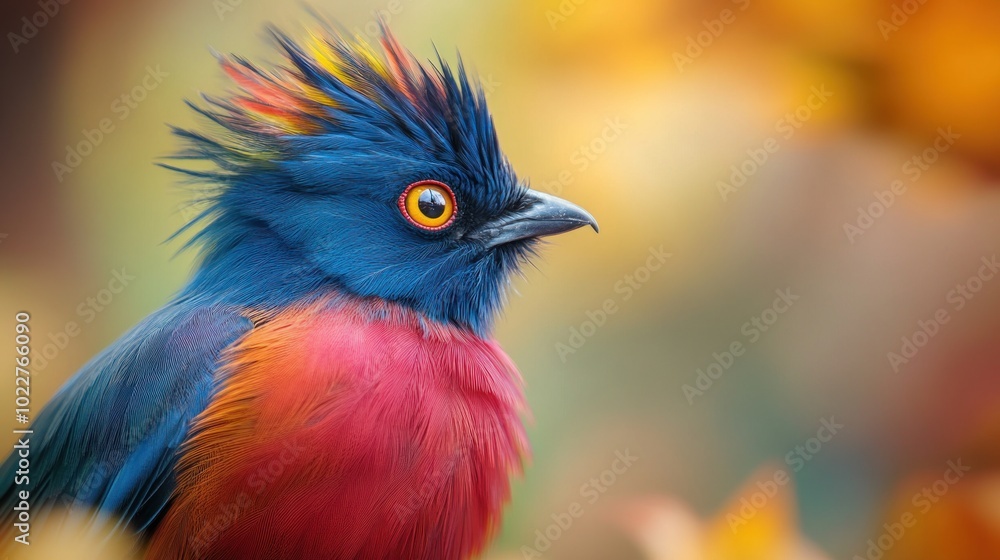 Vibrant Paradise Bird with Bold Colors Vibrant Paradise Bird with Bold Colors