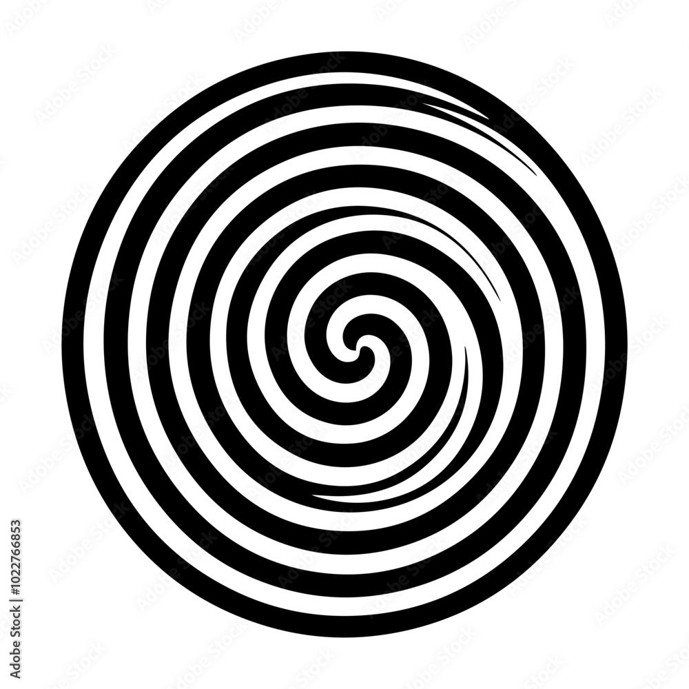 Black abstract swirl or spiral element icon Black abstract swirl or spiral element icon