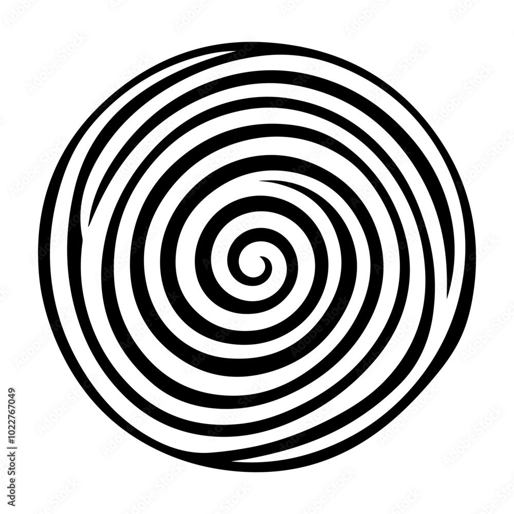 Black abstract swirl or spiral element icon Black abstract swirl or spiral element icon
