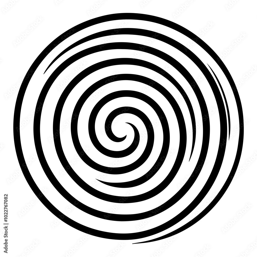 Black abstract swirl or spiral element icon Black abstract swirl or spiral element icon