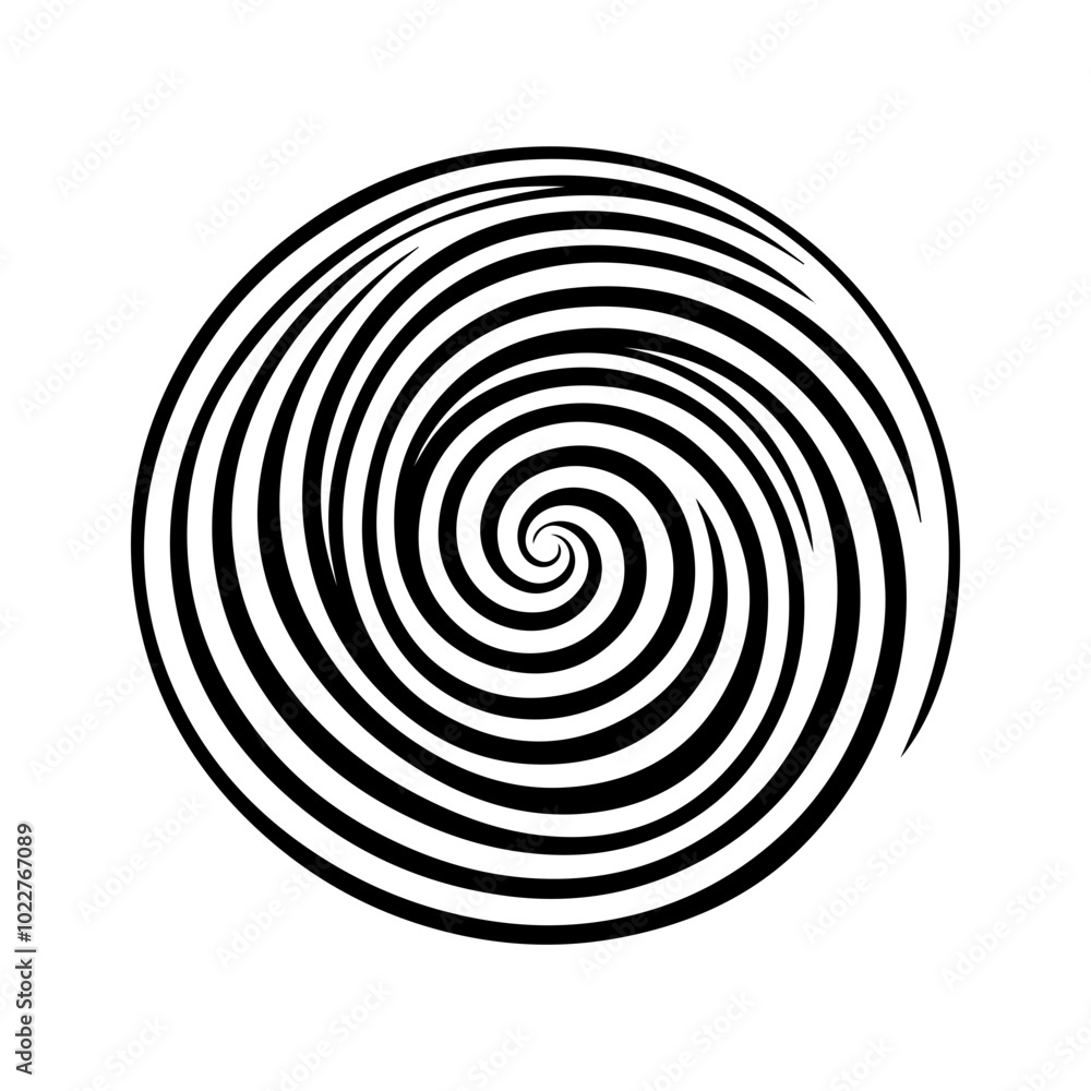 Black abstract swirl or spiral element icon Black abstract swirl or spiral element icon