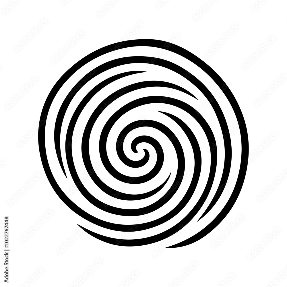 Black abstract swirl or spiral element icon Black abstract swirl or spiral element icon