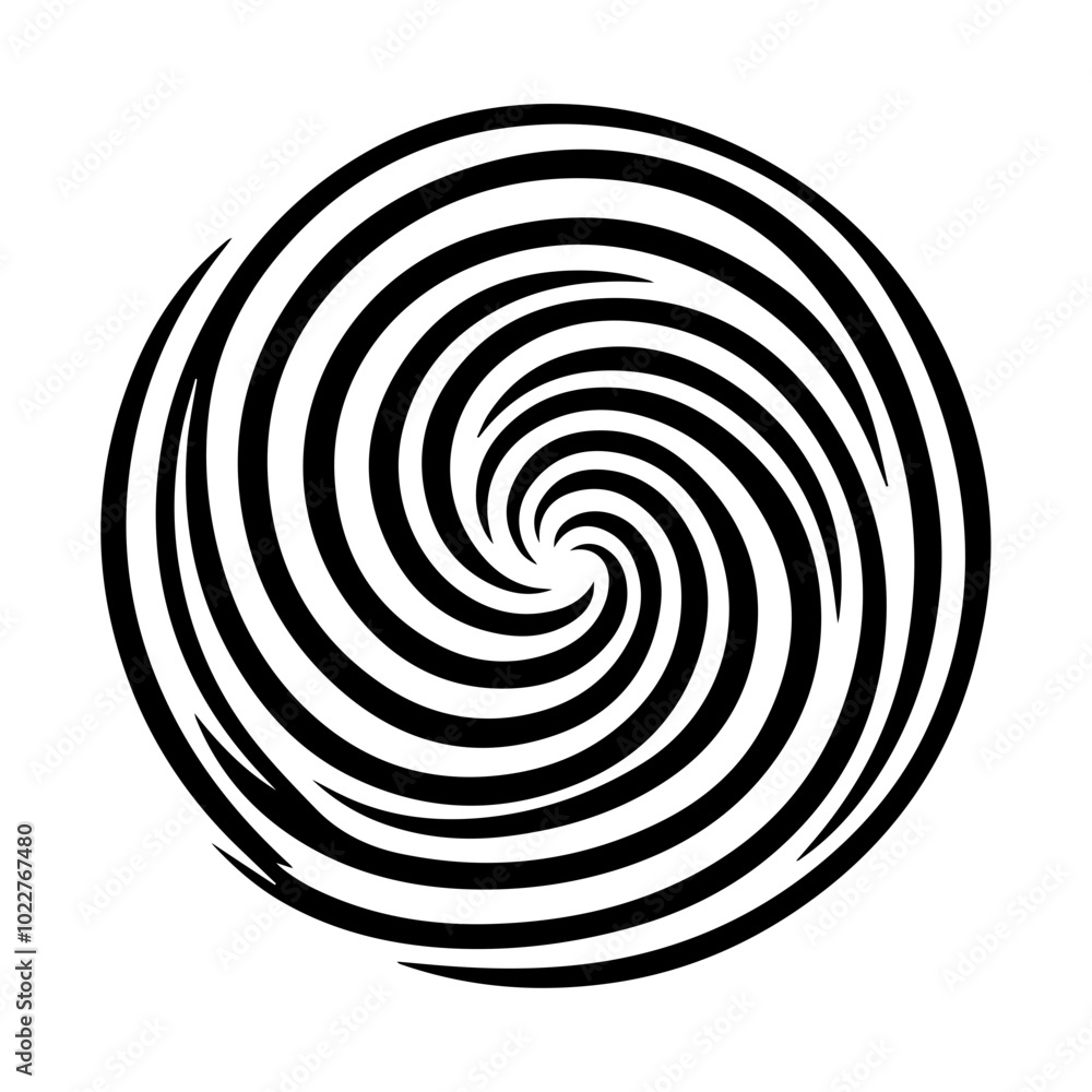 Black abstract swirl or spiral element icon Black abstract swirl or spiral element icon