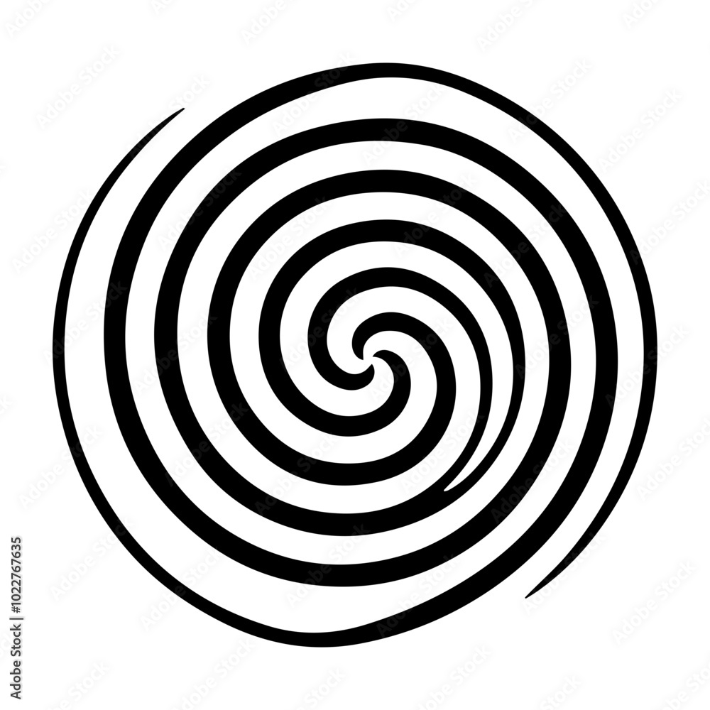 Black abstract swirl or spiral element icon Black abstract swirl or spiral element icon