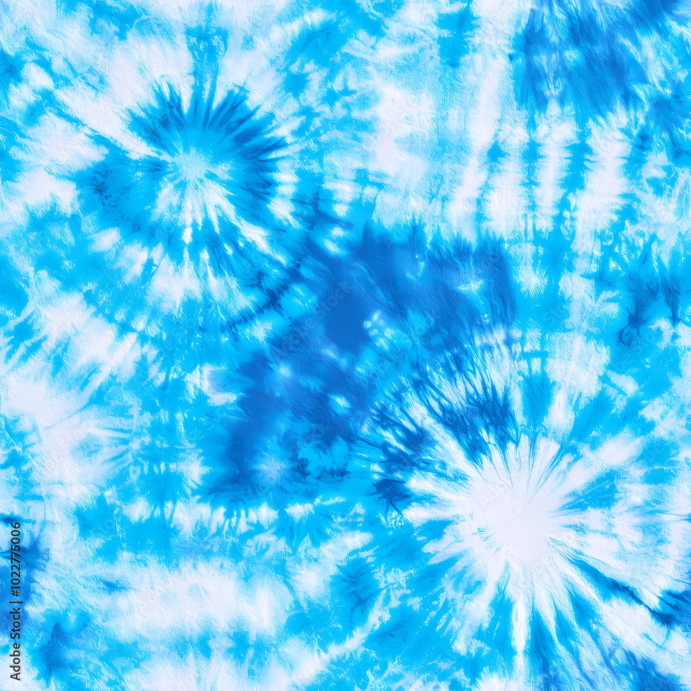 Vibrant Spiral Tie-Dye Pattern in Cool Colors Vibrant Spiral Tie-Dye Pattern in Cool Colors