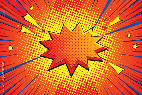 Comic Book Explosion Pop Art Design Graphic