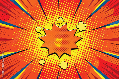 Comic Book Explosion Speech Bubble Design