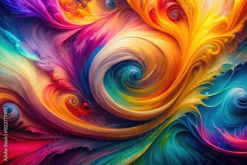 Stunning Abstract Colourful Background with Vibrant Swirls and Textures for Creative Projects