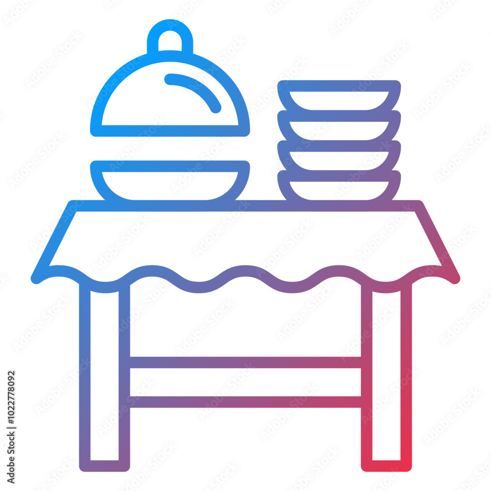 Custom Catering icon style Custom Catering icon style