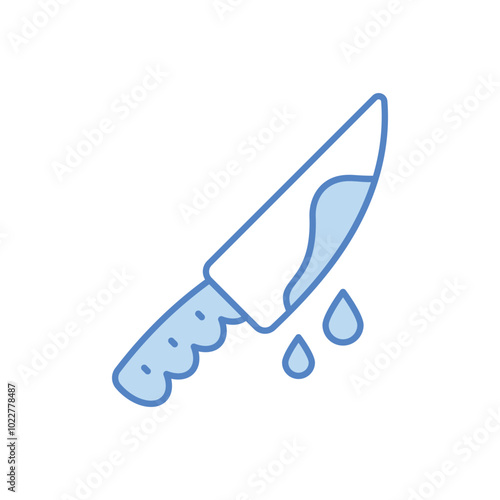 Bloody Knife vector icon