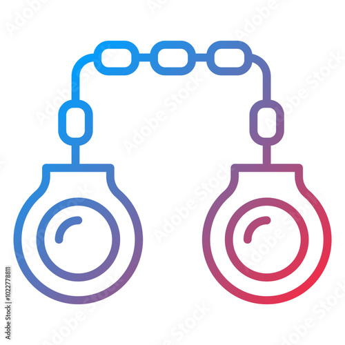 Handcuffs icon style