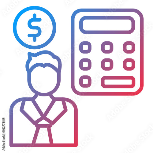 Accountant icon style