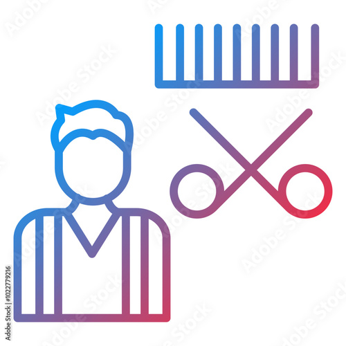 Hairdresser icon style