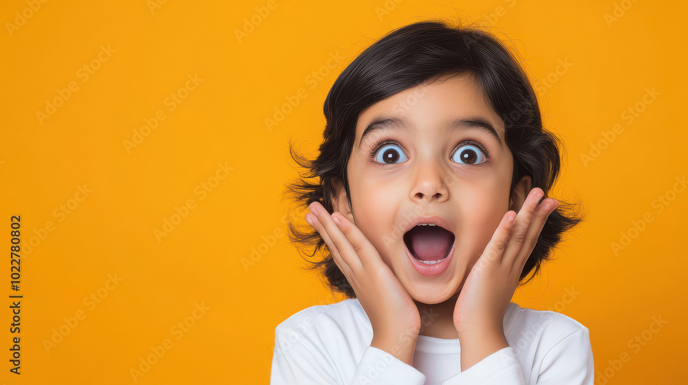 little indian girl with surprised expression little indian girl with surprised expression
