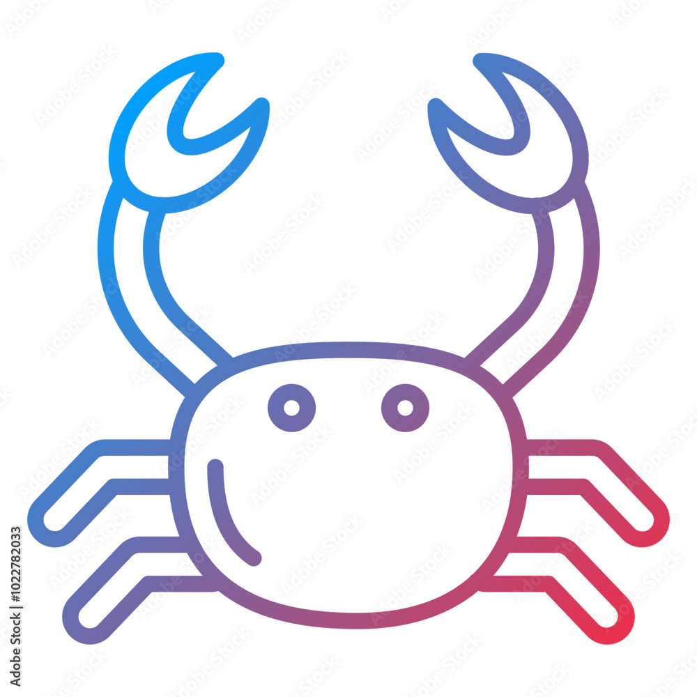 Crab icon style Crab icon style