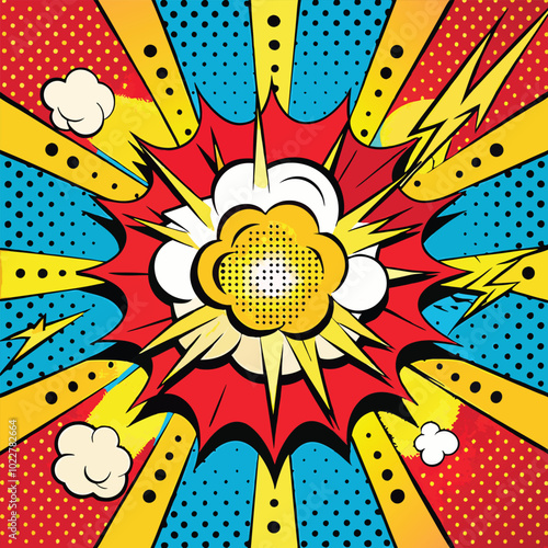 Comic Book Style Explosion Graphic Art