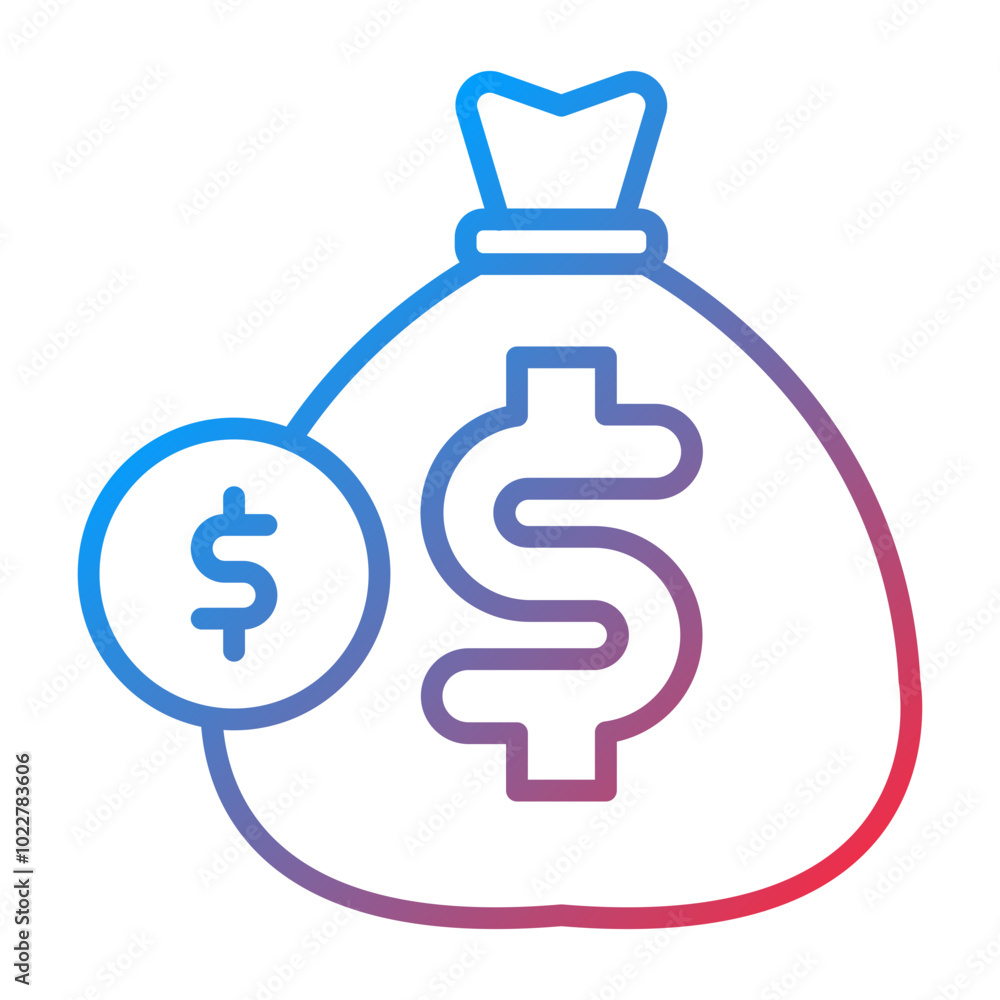 Money Bag icon style Money Bag icon style