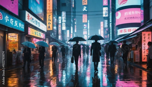 Obraz na płótnie Futuristic Tokyo Street w salonie