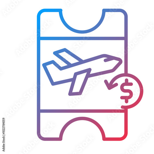 Airfare Reimbursemen icon style