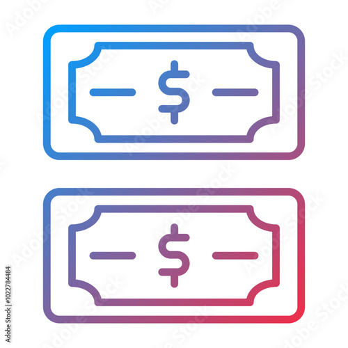 Dollar Bills icon style