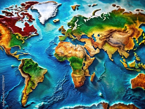 Stunning close-up images of the globe showcasing Earth's continents and oceans in vibrant colors