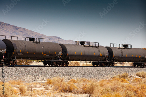 Wallpaper Mural Freight cars in California desert Torontodigital.ca