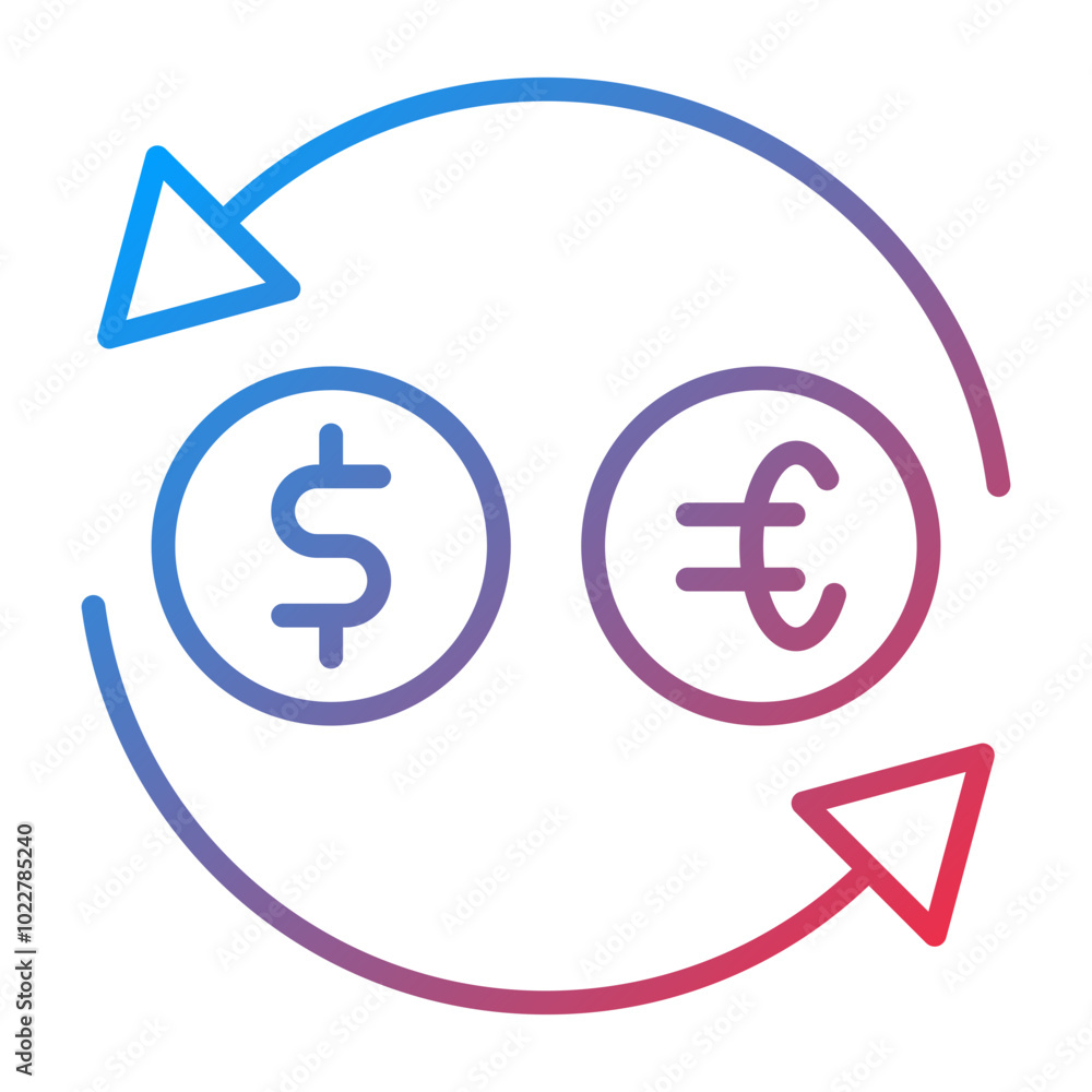 Dollar to Euro Conver icon style Dollar to Euro Conver icon style
