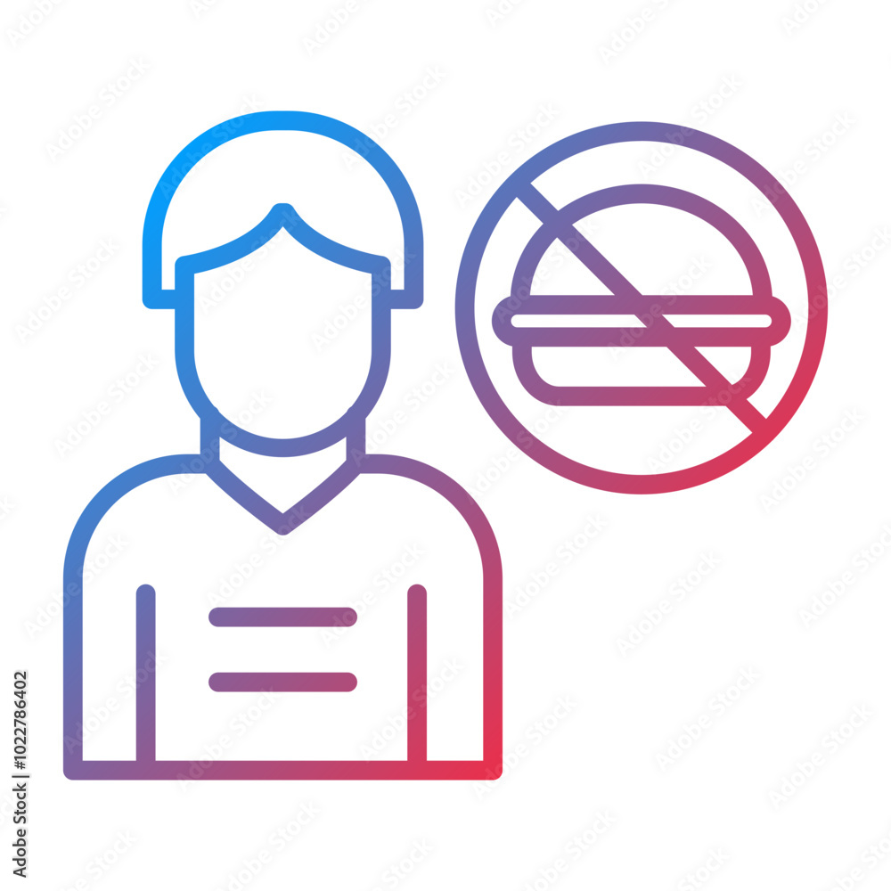 Eating Disorders icon style Eating Disorders icon style