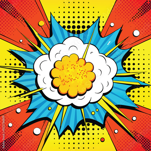 Comic Book Explosion Graphic Design Illustration