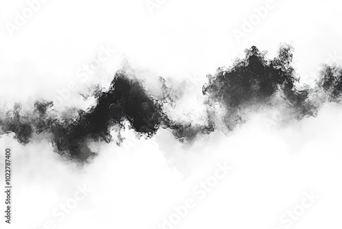 Abstract ink cloud texture, with soft transitions and wispy, floating edges