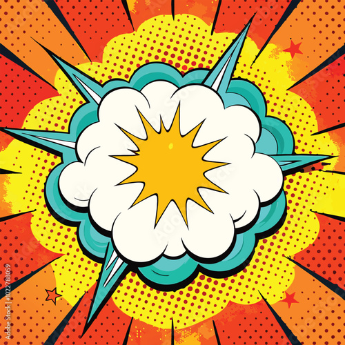 Comic Book Explosion Background Design Graphic