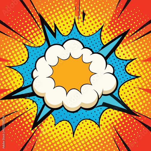 Comic Book Explosion Effect Design Graphic
