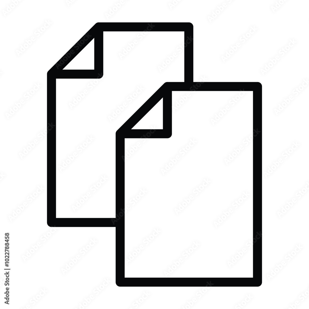 Document Icon Outline Style. Editable Stroke Icon. Document Icon Outline Style. Editable Stroke Icon.