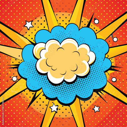 Comic Book Explosion Red Yellow Design