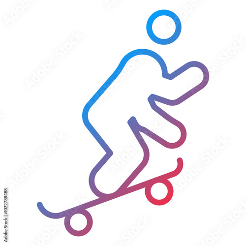 Longboarding icon style