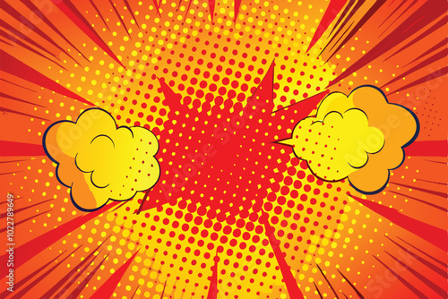 Comic Book Explosion Background Graphic Design