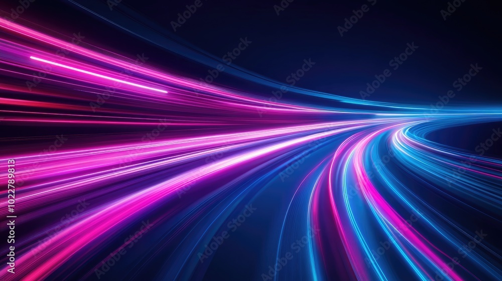 Abstract Neon Dark Background With Long Exposure Light Trails Futuristic Technology Design Featuring Motion Effect High Speed Light Streaks Dynamic Motion Backdrop Abstract Neon Dark Background With Long Exposure Light Trails Futuristic Technology Design Featuring Motion Effect High Speed Light Streaks Dynamic Motion Backdrop