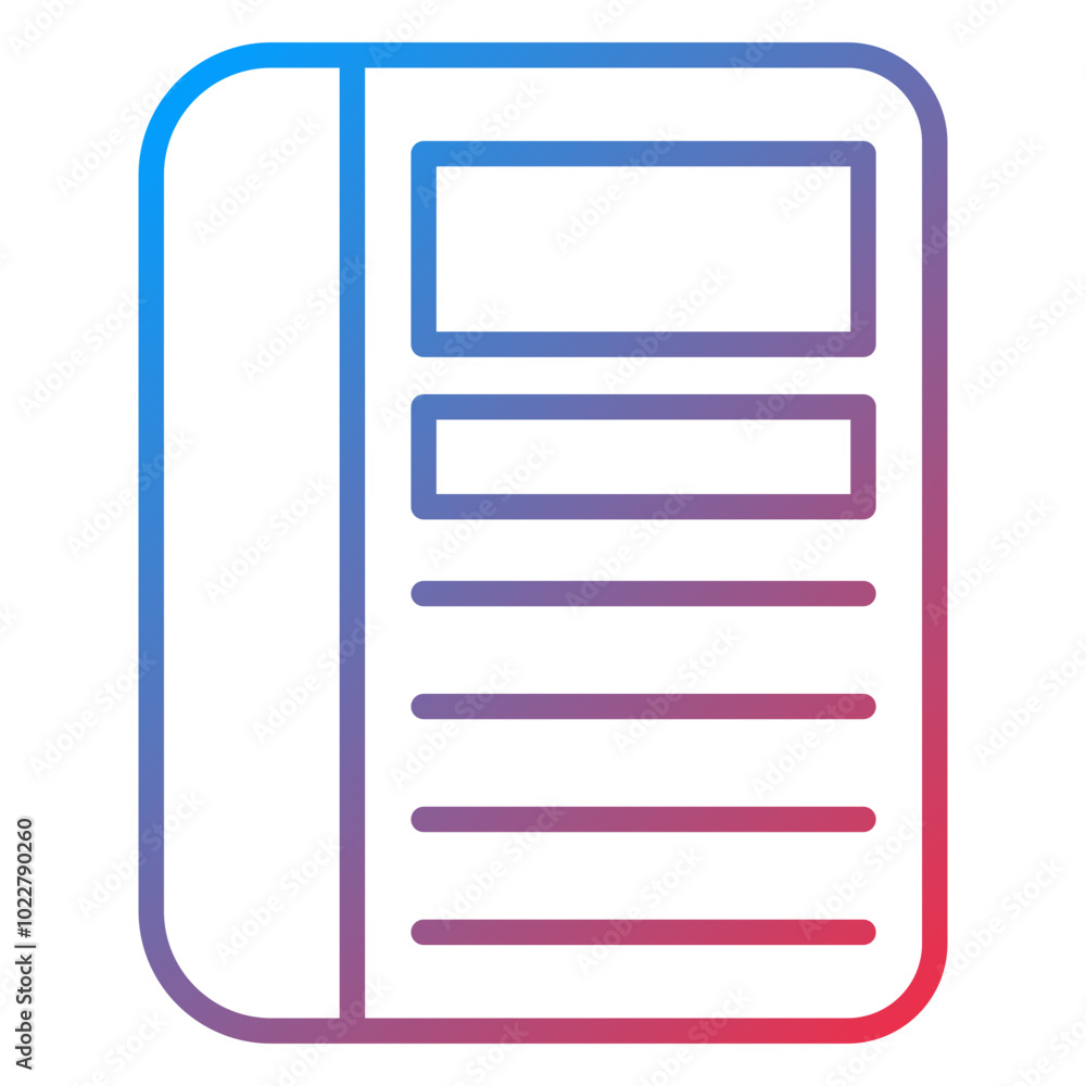 Magazine icon style Magazine icon style